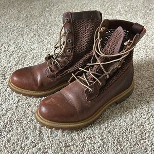 Timberland Open Weave Women’s Boot - Size 8 | Brown Leather